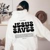 Christian Hoodie Sweatshirt Jesus Saves Women Casual Graphic Pullover Bible Verses Crewneck Faith Tops