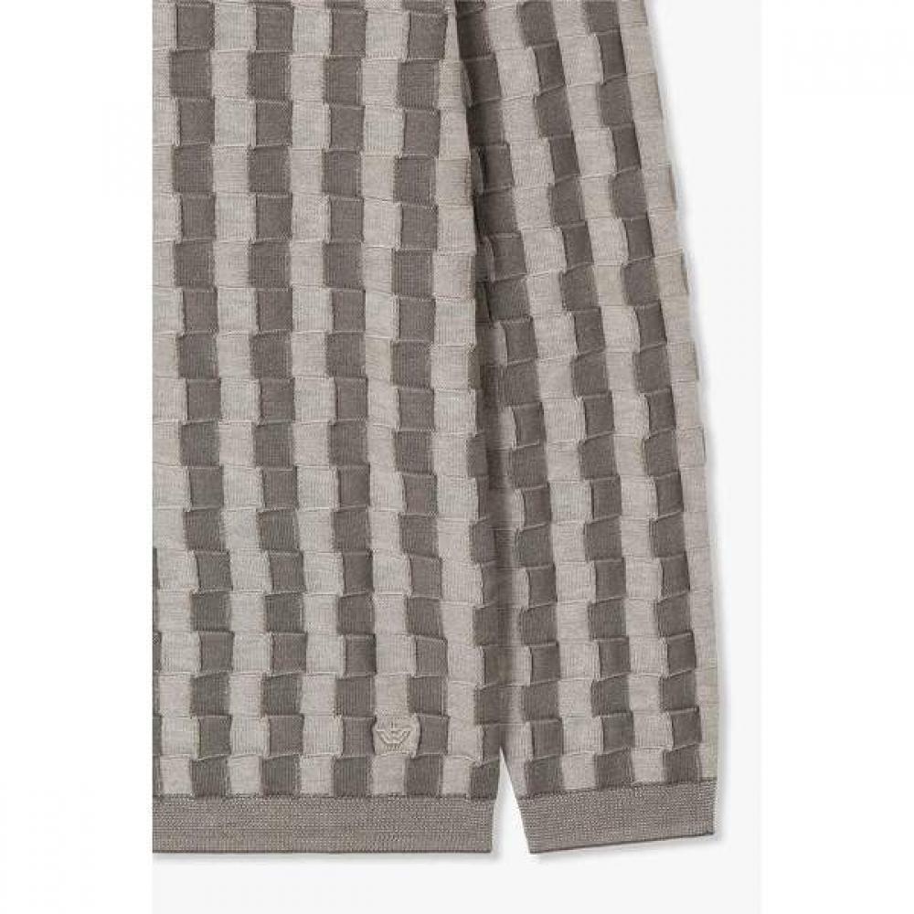 Emporio Armani Men S Wool Blend Checkerboard Pattern Knit A516128032