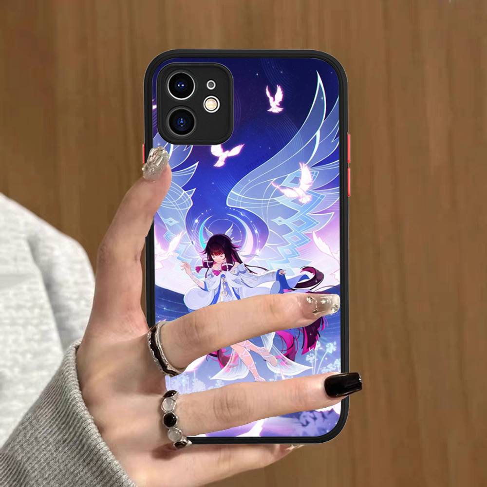 Genshin Impact Columbina Phone Cases For IPhone 16 15 14 Plus 13 12 11 Pro Max Matte Oft Bumper Phone Cover