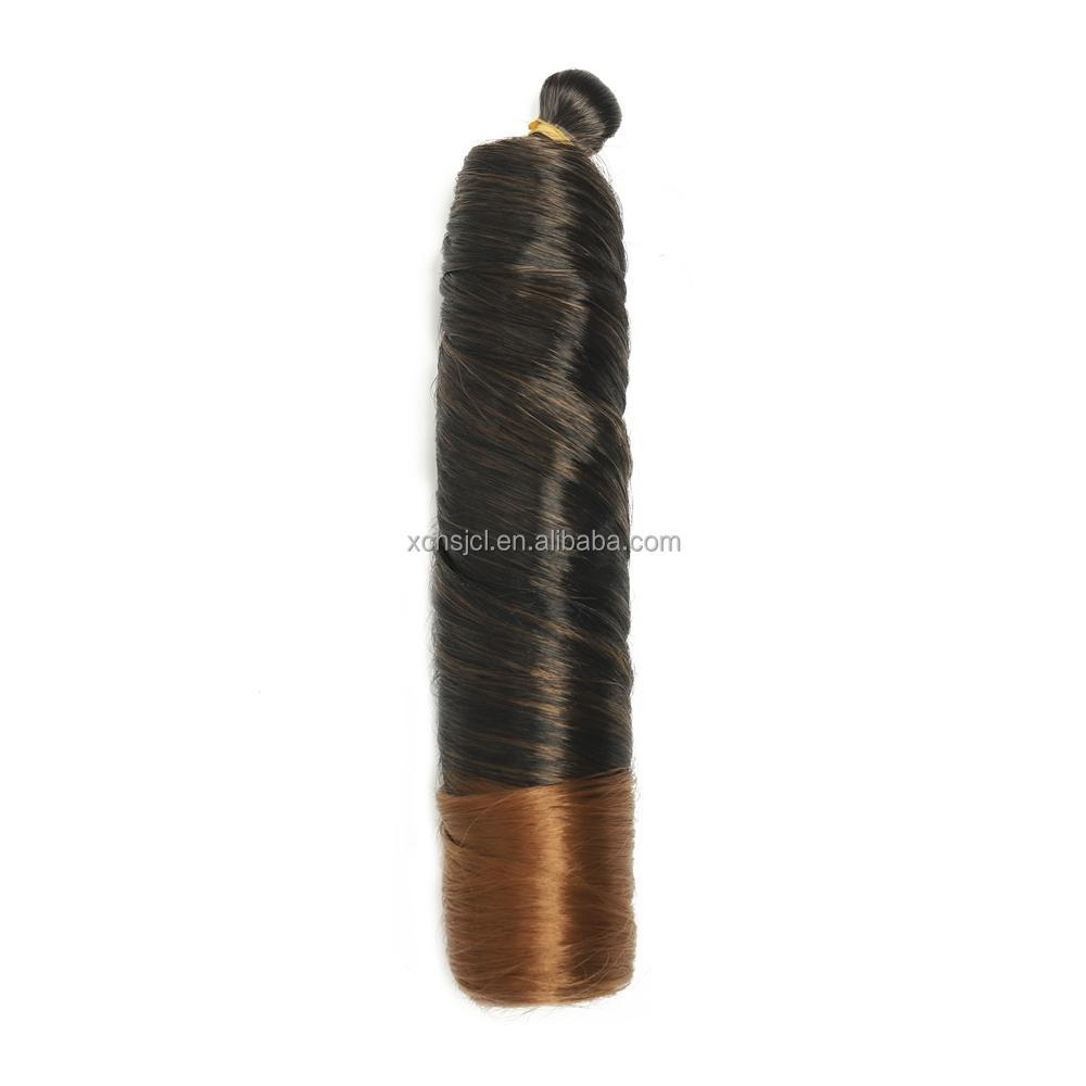 150g Crochet Braid Synthetic Hair Extensions Curly Braiding Hair Silky Loose Body Wave Pony Style Spiral Curl French Curls
