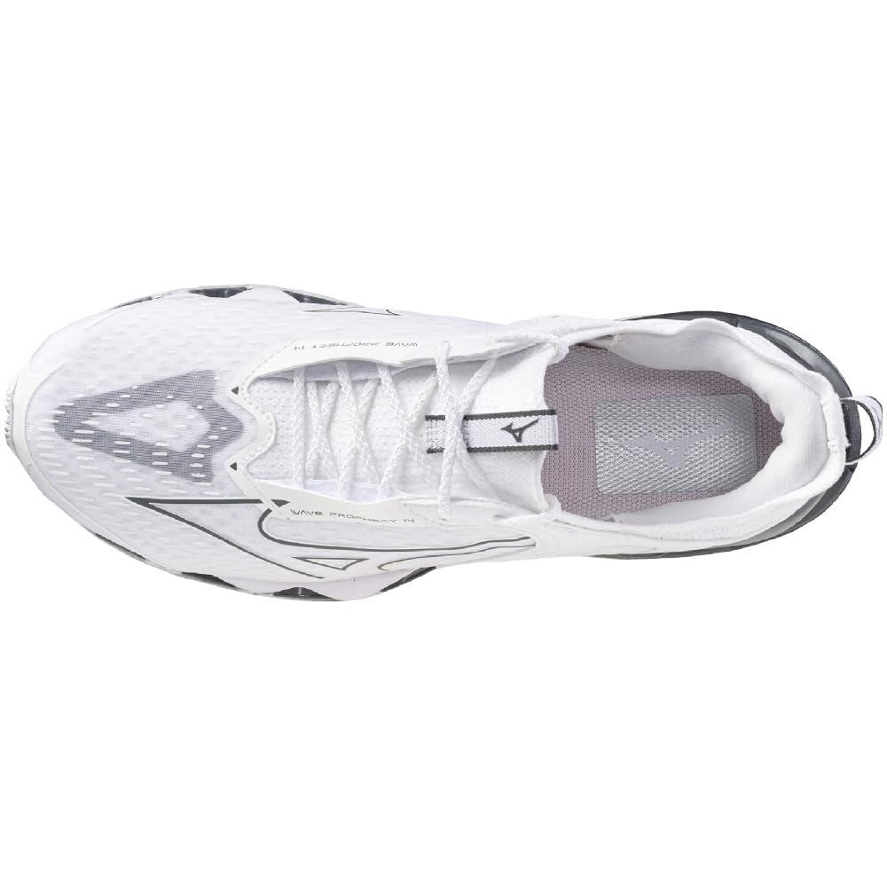 Mizuno Wave Prophecy 14 Running Shoes, Jogging/Marathon, White/Silver, Size 24.5 cm, 2E