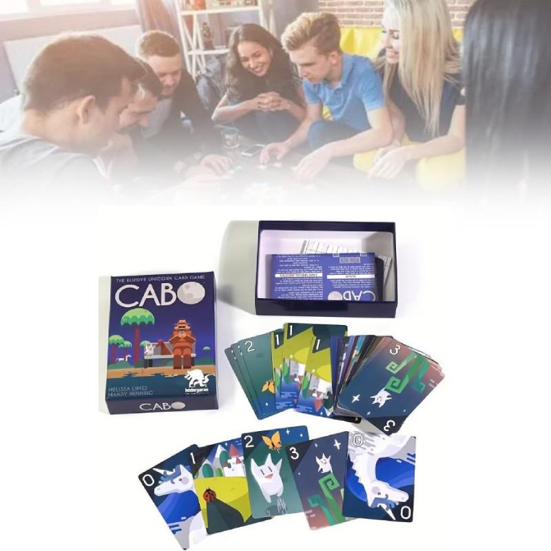 Cabo Juego de Cartas Versión en Inglés Atractivo Juego de Mesa de Gestión de Memoria Para 2-4 Jugadores