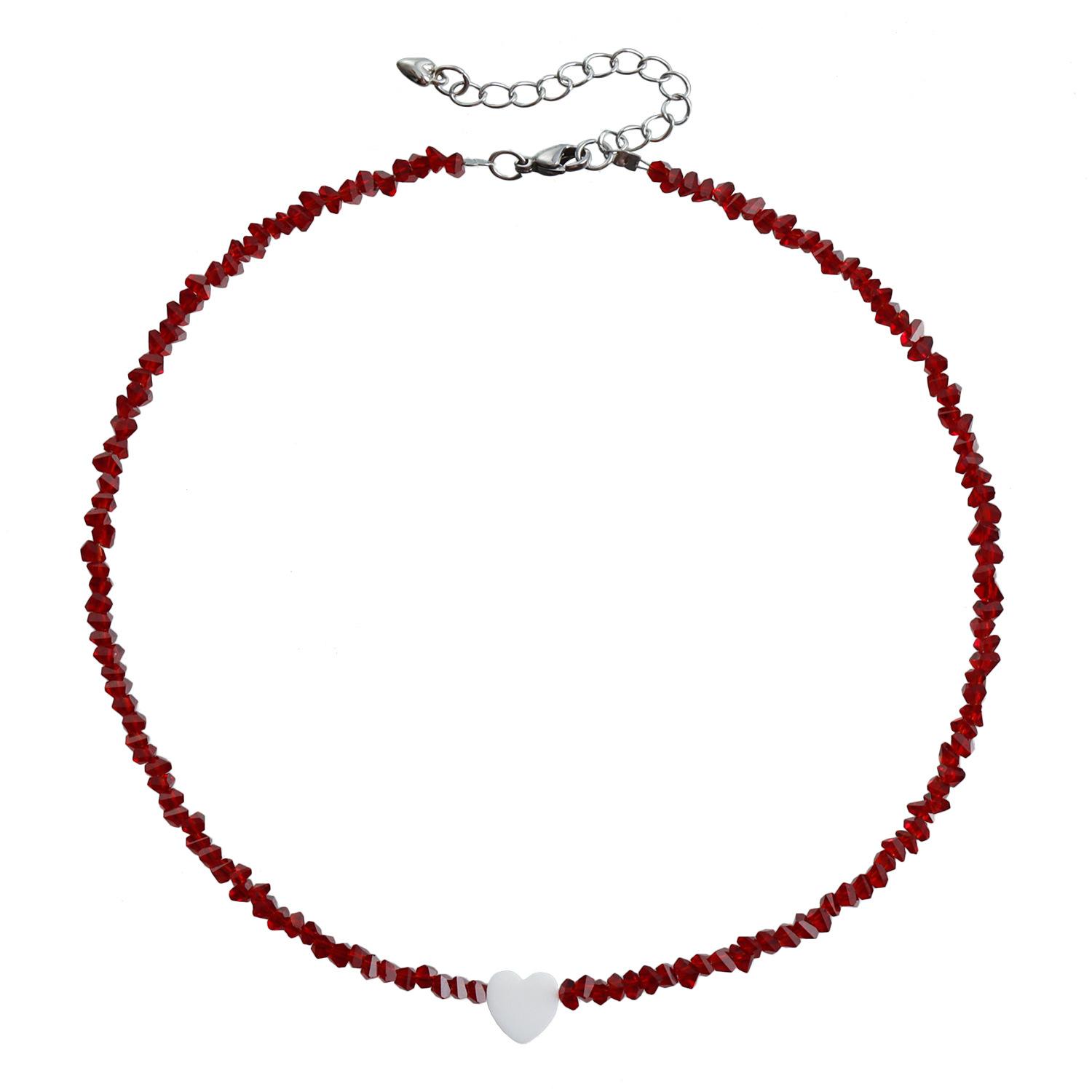

ins windshield crystal handmade beaded necklace light luxury high sense collarbone chain