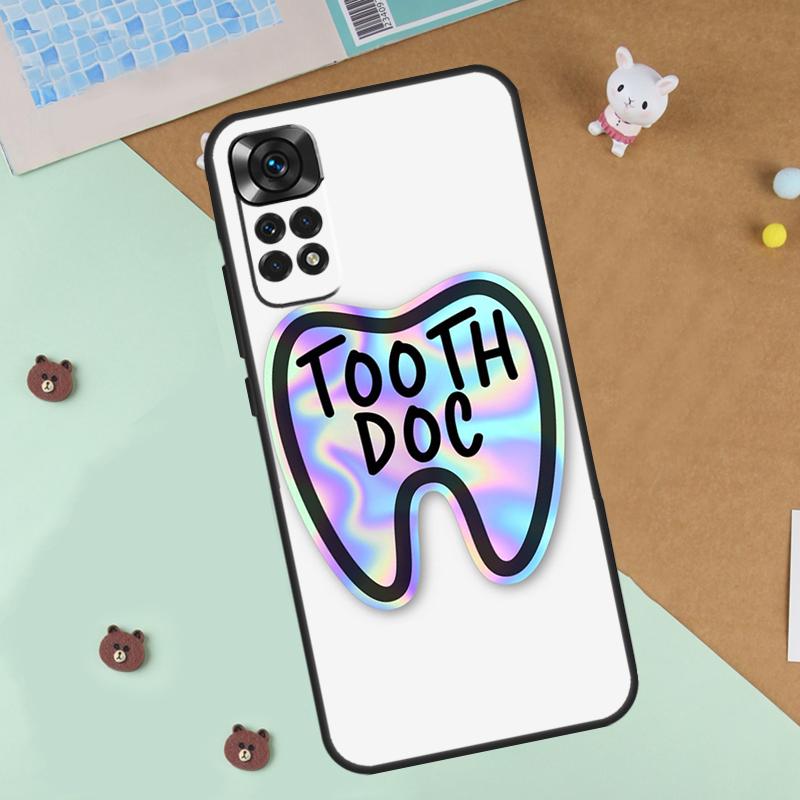 Cute Tooth Dentist Case For Xiaomi Redmi Note 13 12 11 9 10 14 Pro 10S 11S 12S Cover For Redmi 13C 10C 12C 14C