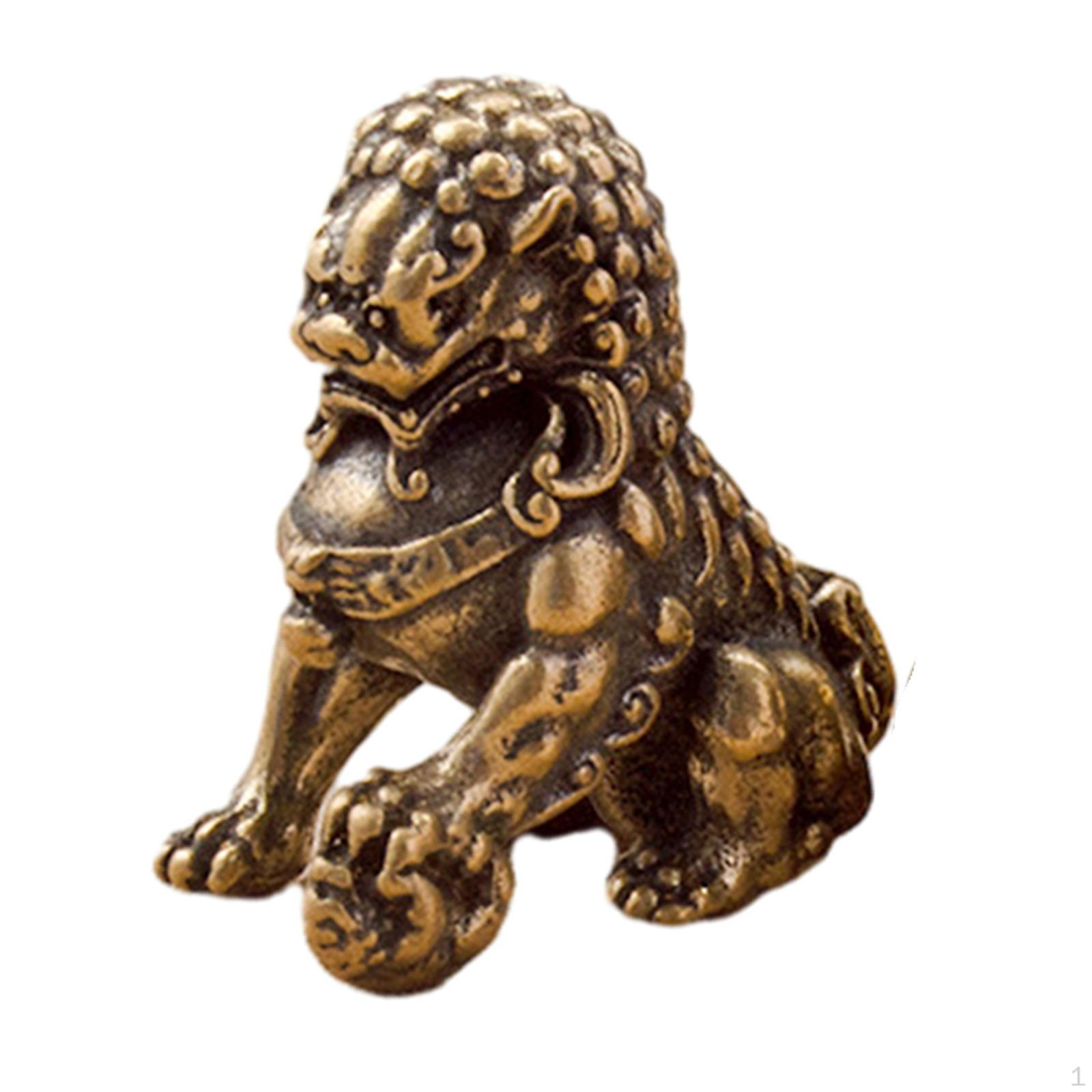 

Латунная китайская скульптура льва для декора Right
