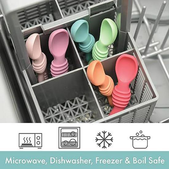 Premium Silicone Baby Training Spoon - Safe, Food-Grade and Perfect for Teaching Self-Feeding.