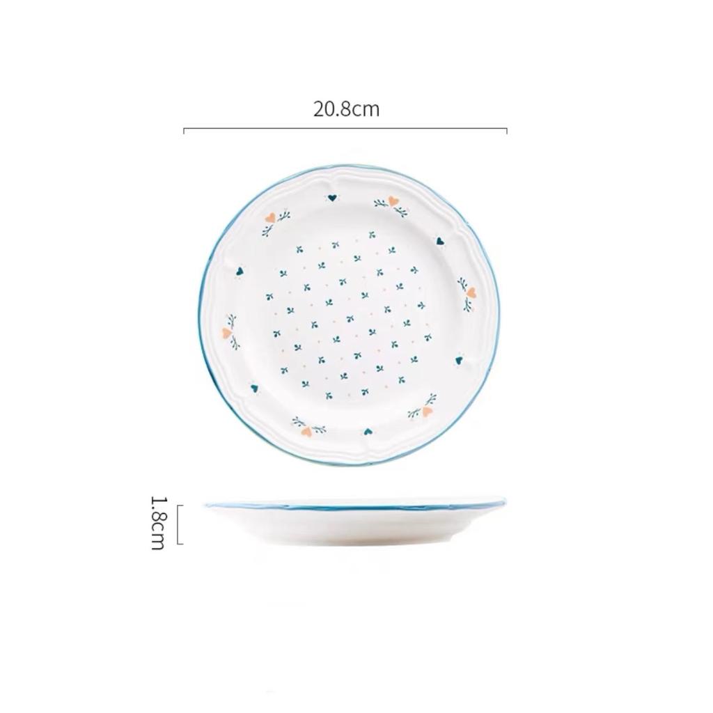 Vintage Ceramic Plates Porcelain Tableware Plate  Dinner  Set  and Dishes Kitchen Utensils