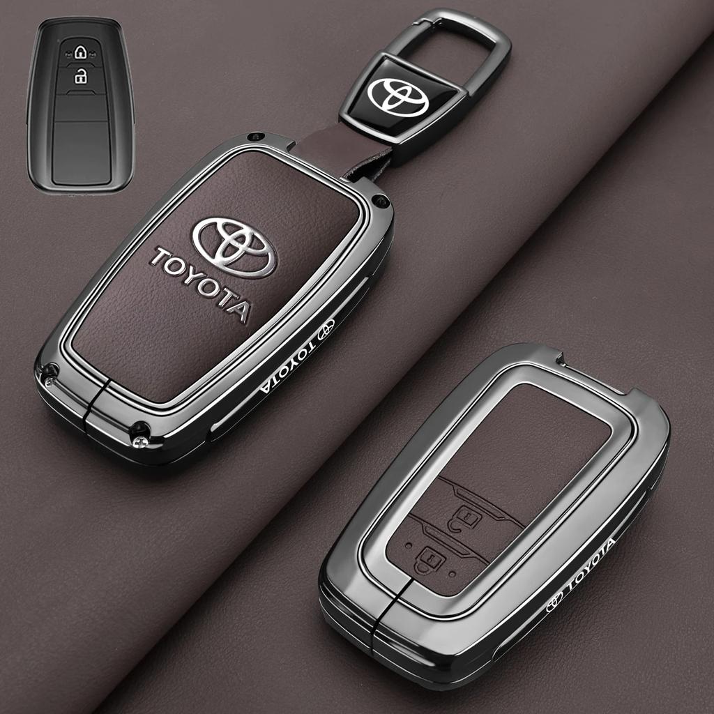 Car Key Case Cover Shell for Toyota Corolla SE 2023 Camry 50 55 TLC200 Yaris Land Cruiser Prado150 RAV4 Compatible with Multiple
