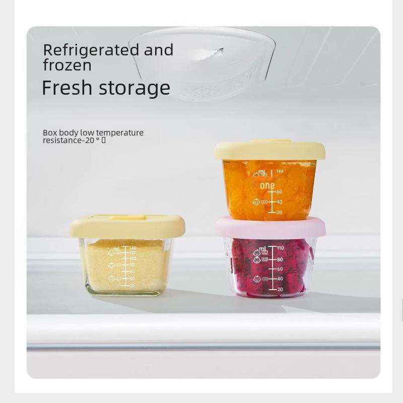 Babynahrungsschüssel-Set aus Glas: Hochtemperaturbeständig, ideal für gedämpften Eierstich