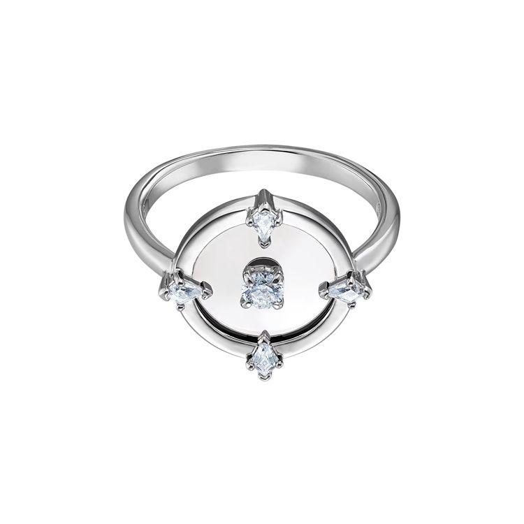 

Swarovski North Fashion Jewelry Engagement Ring Women rings White Rhodium-Plated 5551798 52
