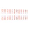 Pink & White Floral Diamond Long Press-On Nails - 24-Piece Set