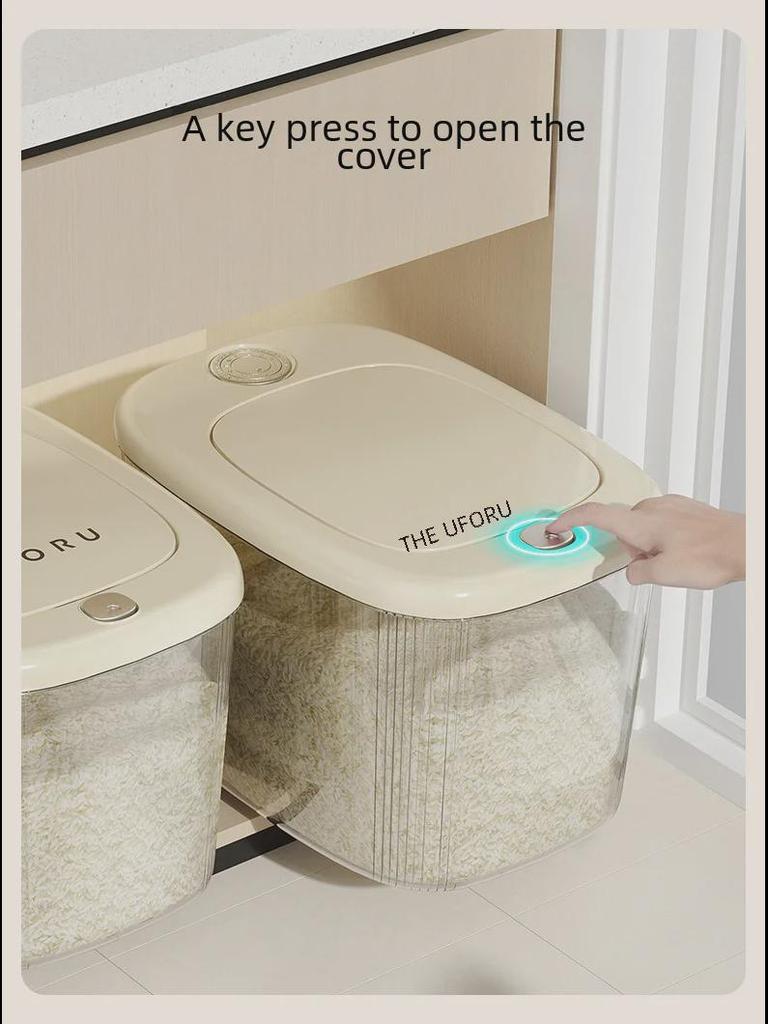 Uforu 20L Insect-Proof & Moisture-Proof Rice Storage Bucket with Press-Seal Lid