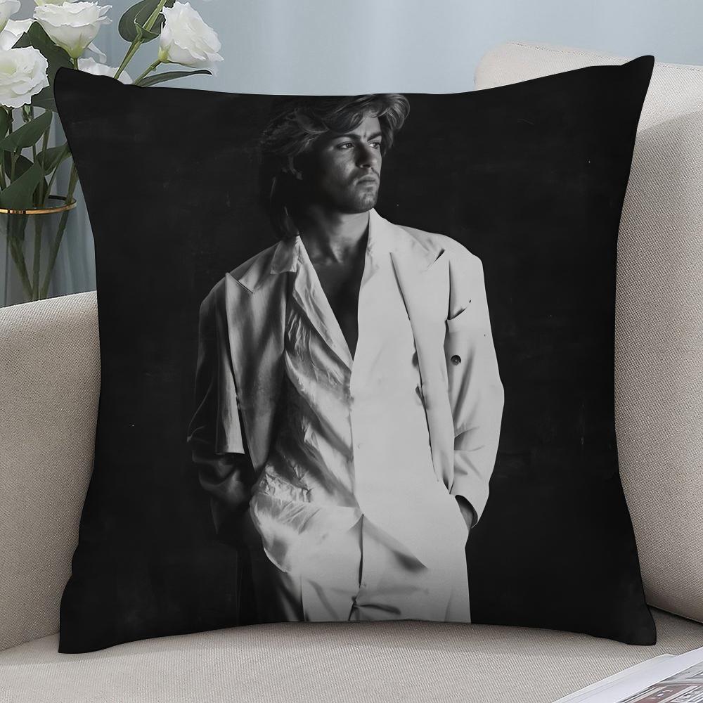 G-George Michael Singer Pillow Case Short Plush Pillow Covers Sofa Decorative Gift Home Double-sided Printing Cushion Cover