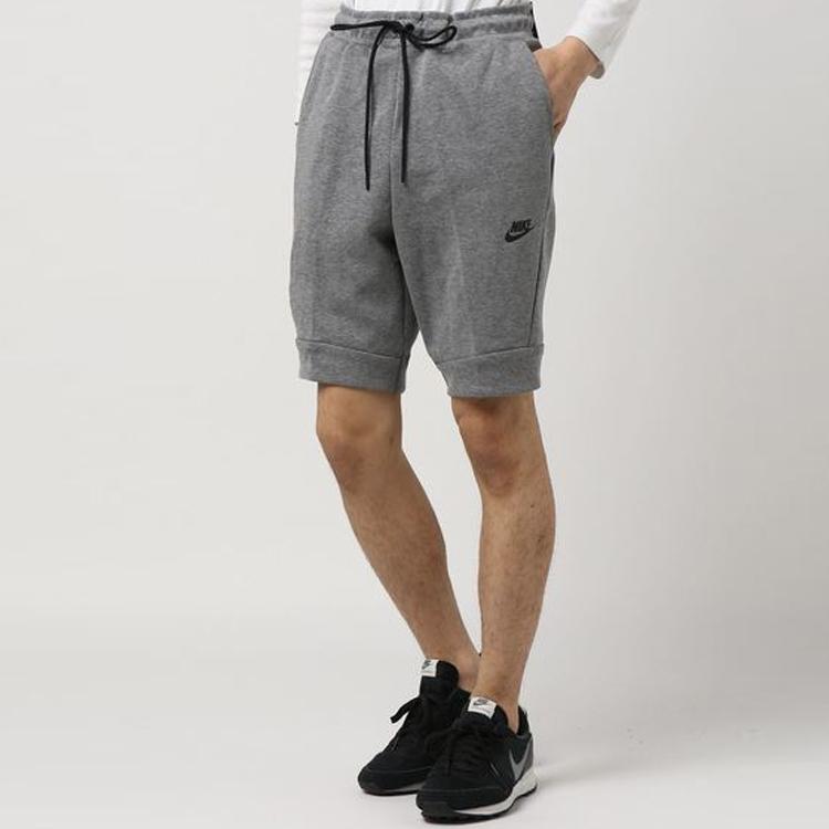Nike Logo Print Drawstring Shorts Men Bottoms Grey 805161-091