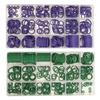 270Pcs Rubber Rings Sealing Ring Kit HNBR Material 18 Sizes Car Auto Repair Tools Universal Purple Green
