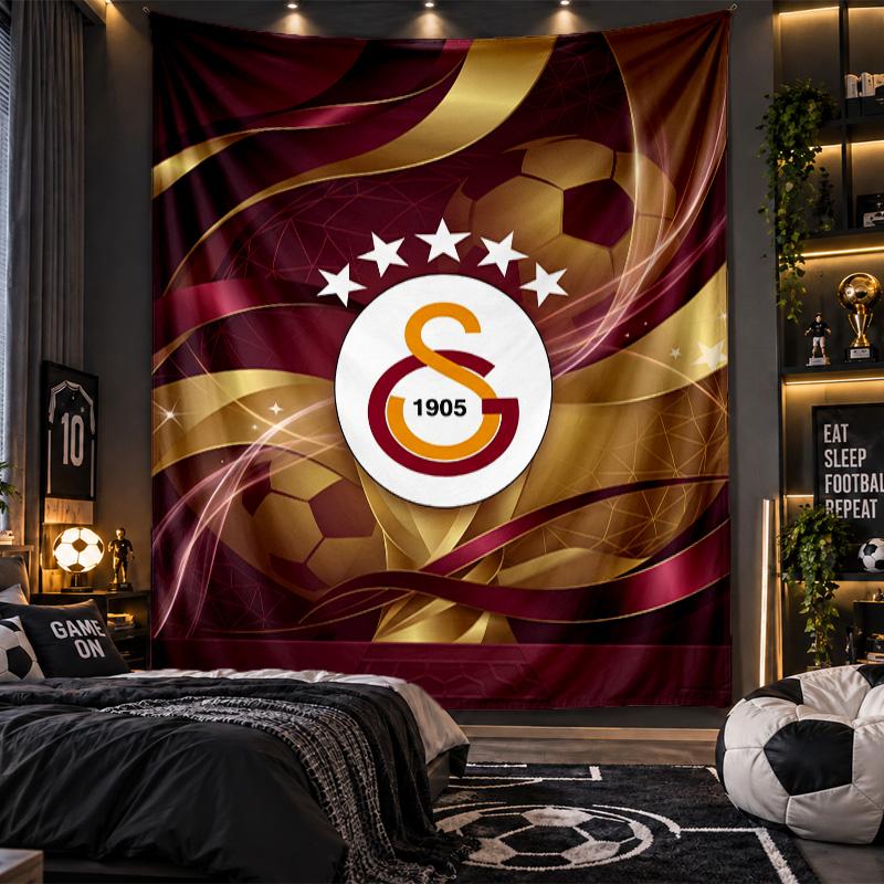 Arazzo da Appendere a Parete Tessuto Stampato Galatasaray FC per Soggiorno Camera da Letto Decorazione Casa