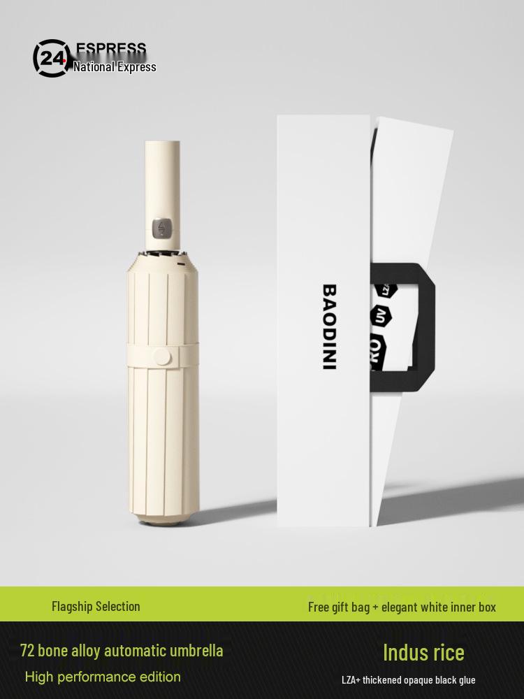 Dual-Use Women's Automatic Umbrella: Sunshade, Rain Protection, Anti-UV, Reverse Folding, Enlarged & Reinforced Design