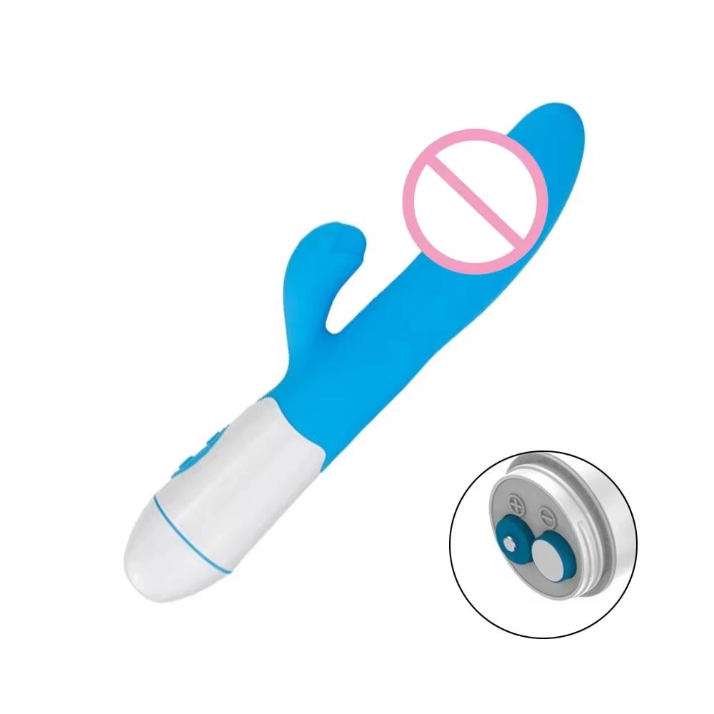G Spot Vagina Massager AV Stick Clitoris Rechargeable Dildo Rabbit Vibrator Dual Vibration Sex Toys for Women Female Masturbator