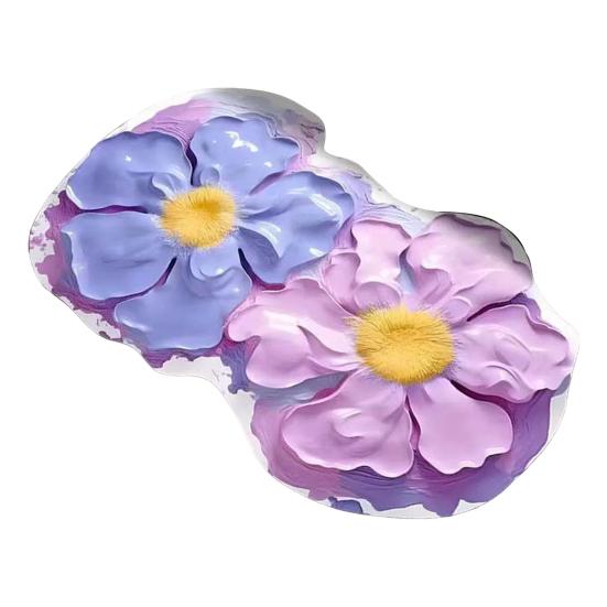 Floor Mat with Anti-Slip Bottom Quick-Drying Material 3D Floral Pattern Bathtub Mat Bathroom Kitchen Entryway Decor