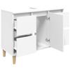White Bathroom Vanity Cabinet 80 X 33 X 60 Cm Particleboard