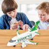 City Cargo Green Red Blue Aircraft CRJ21 Plane Passengers Airplane Bus Sets Airport Airliner Building Blocks Toys for Kids Gift