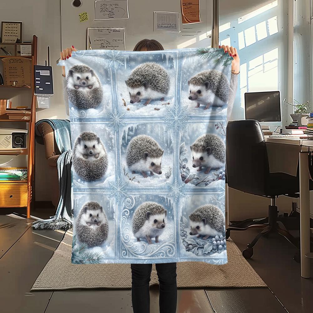 Animal Pattern Frame Print Flannel Blanket High quality Comfortable for All Seasons Home Decor Warmth and Comfort Perfect for Christmas Gifts