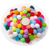1 Zoll Gemischte Pompons mit Augen Mehrfarbig Bastel Pom Pom Bälle für Kinder