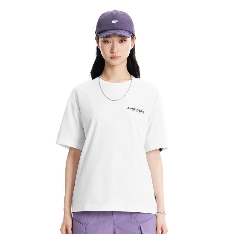 Li Ning Outdoor CF Tracing Crew Neck Short Sleeved T Shirts Unisex White ATSW045-1