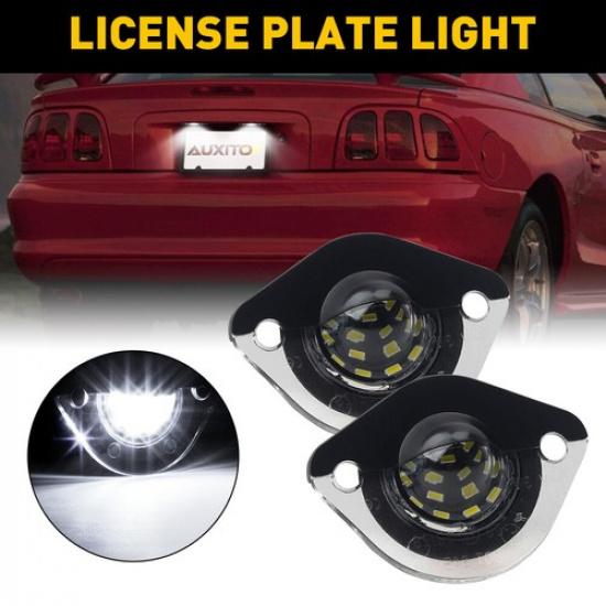 2X LED License Plate Light Rear Bumper Tag Lamp White For 1994-2004 Ford Mustang