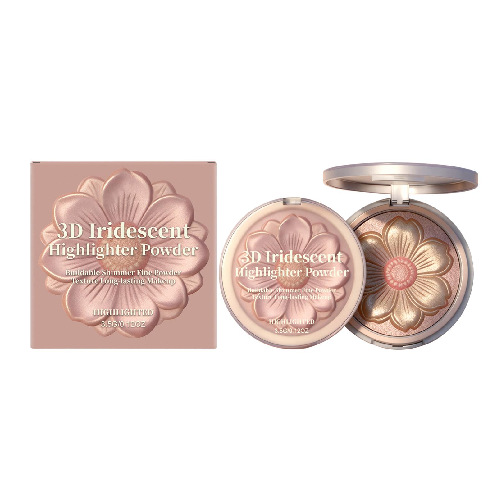Three-dimensional Highlight Powder, Flower-shaped Three-dimensional Highlight Powder, Long-lasting And Color Effect one size белый