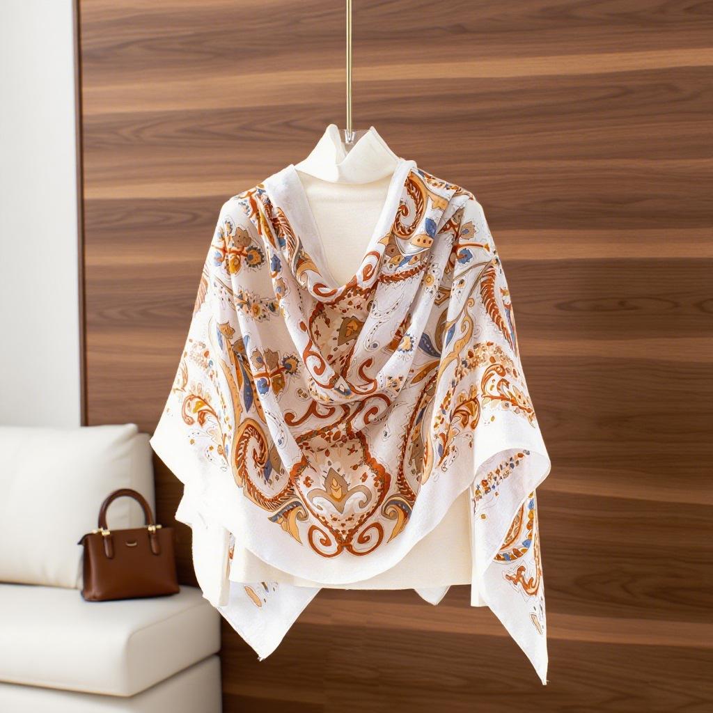 Women S Thin Summer Beach Shawl Fashion Versatile Printed Scarf
