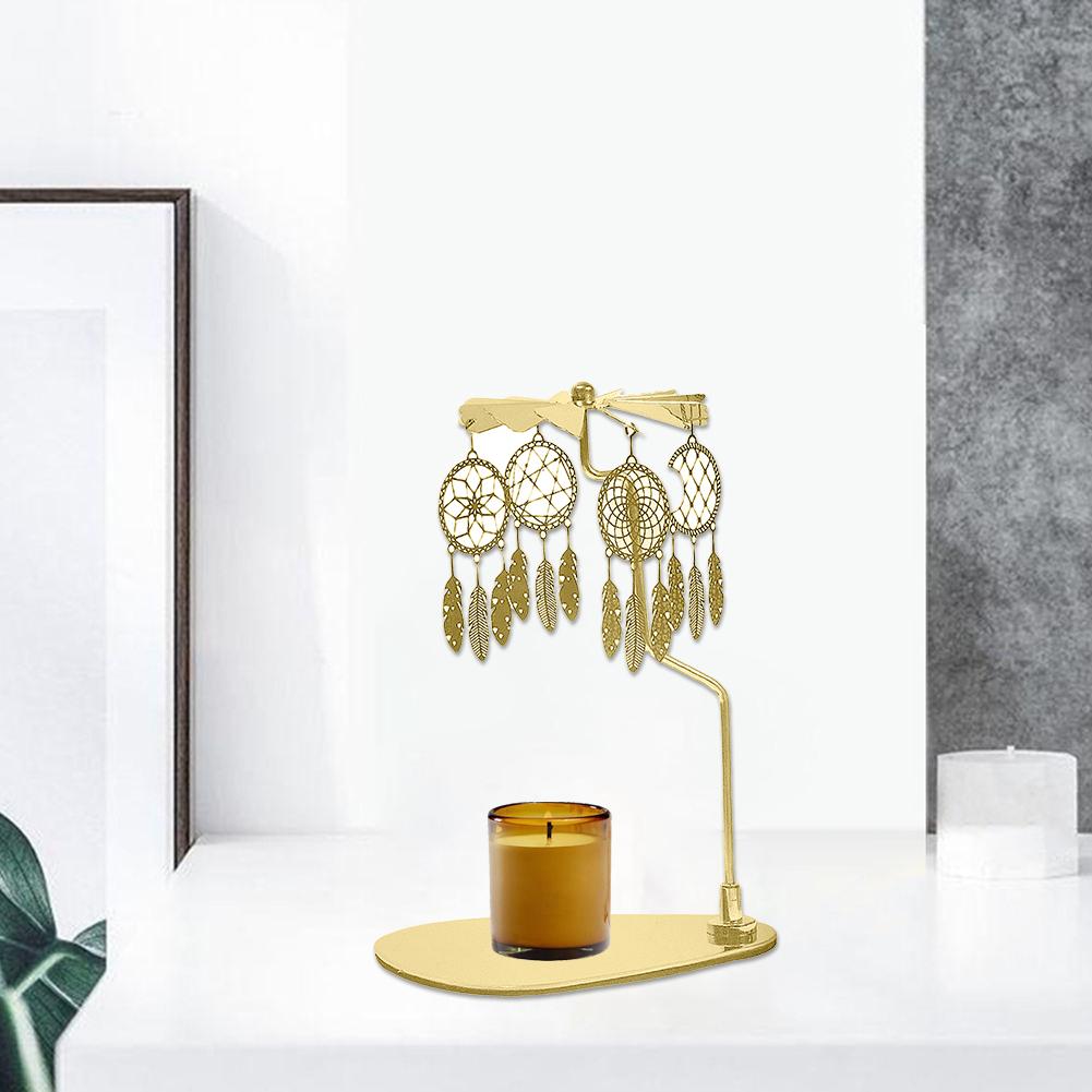 Stainless Steel Candle Holder Wide Application Automatic Rotation Durable