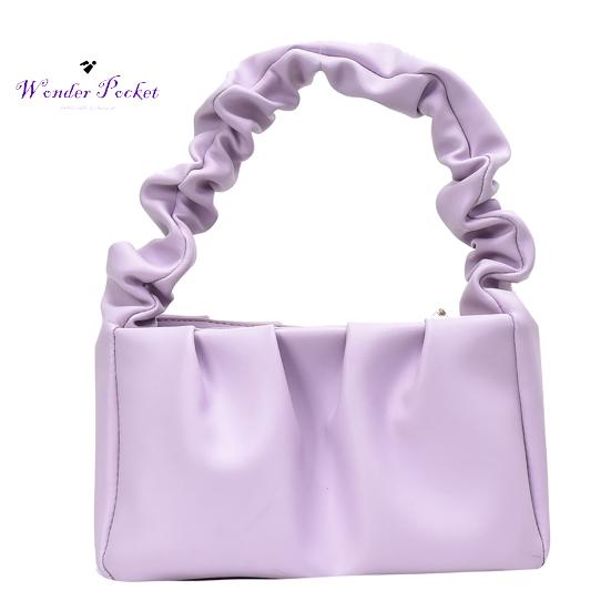 

Женская сумочка с рюшами Однотонная сумочка через плечо