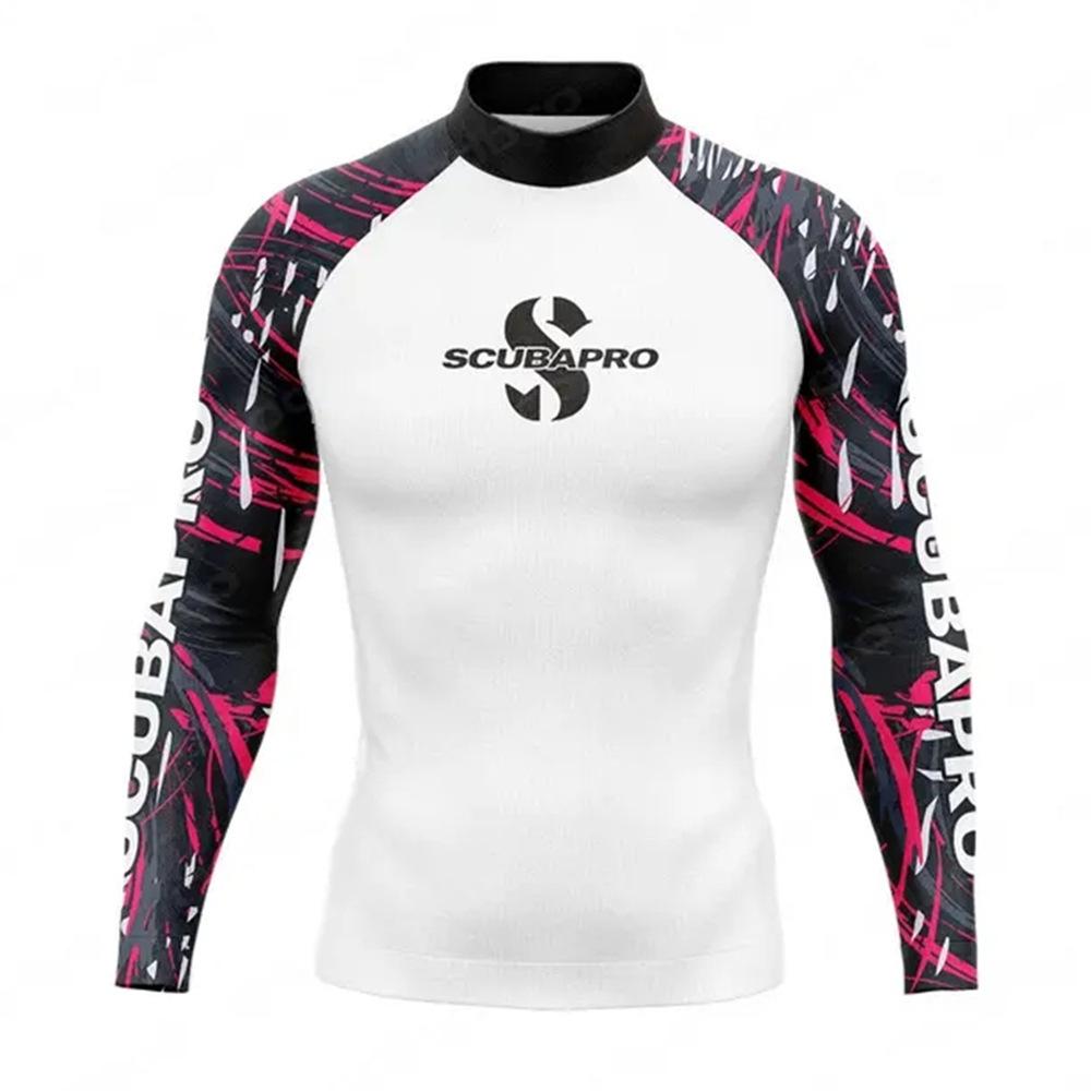 Cross-border Foreign Trade Men s Surf Suit Swimsuit Surf Suit UV Protection Diving Water Sports Long Sleeve T-Shirt Swimsuit XXS