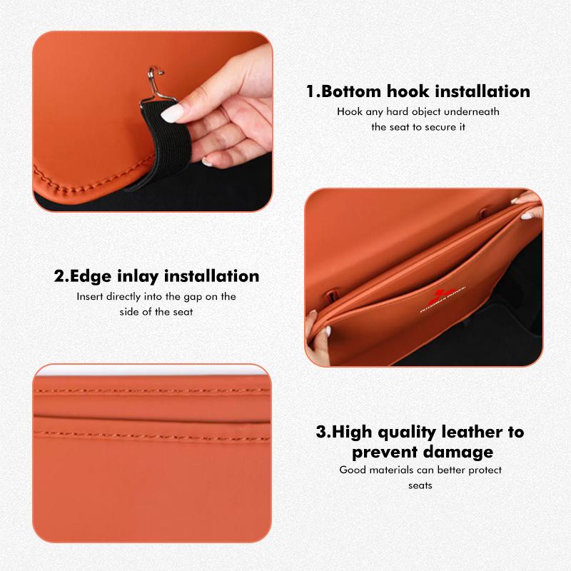 Car Seat Back Anti-Kick Mats Leather Organizer Protector Cover For Mitsubishi Outlander Pajero Sport Lancer EX ASX L200 Eclipse