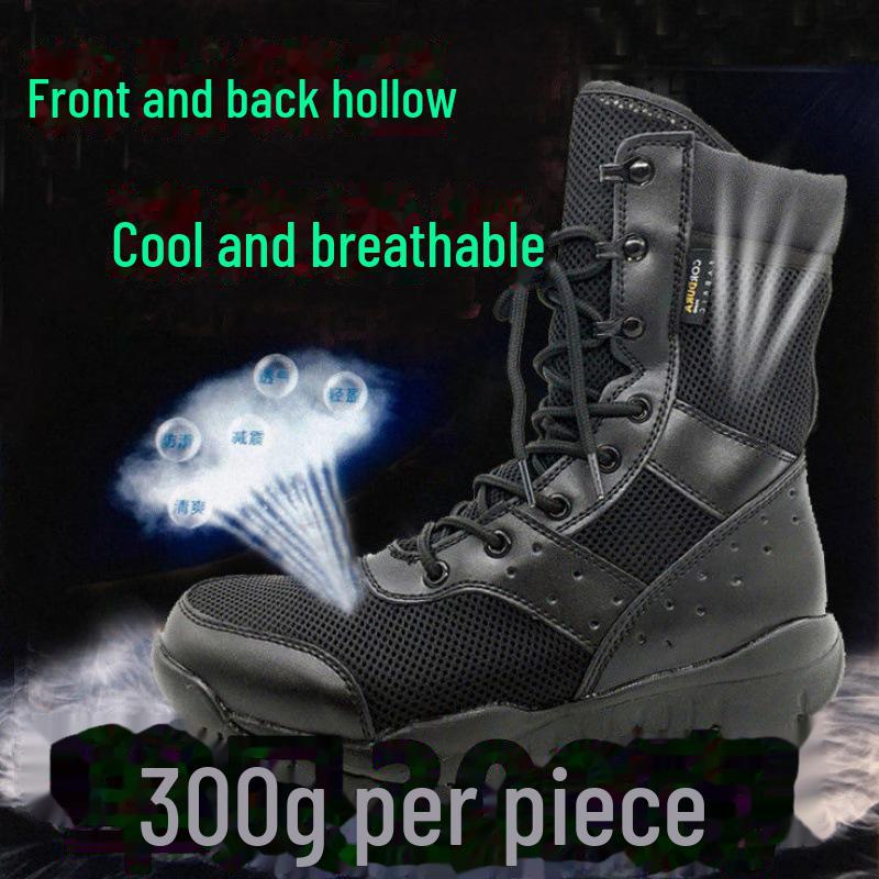 Herren Sommer Mesh Atmungsaktive Outdoor Kampfstiefel - High Top Europäisch/Amerikanischer Martin Stil