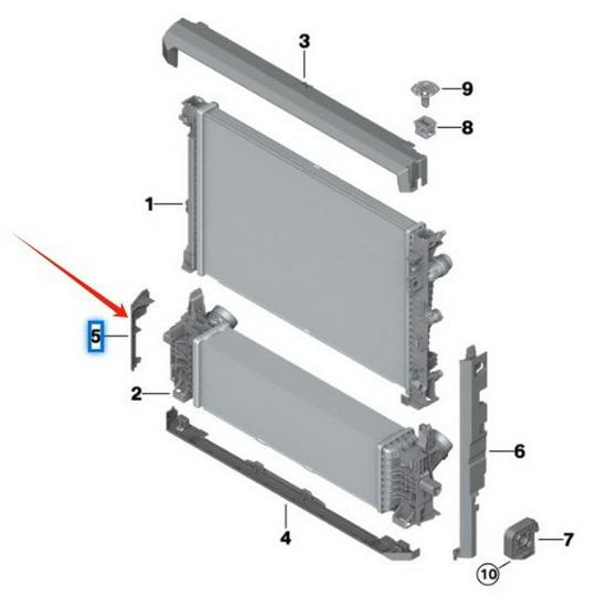 BMW X3 G01/X4 G02 Kühlerrahmen rechts