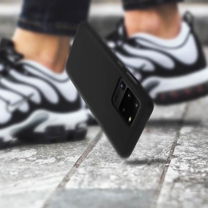 Protection Pack - TONTS - SAMSUNG GALAXY S20 ULTRA - Black Silicone - Tempered Glass - Soft Case