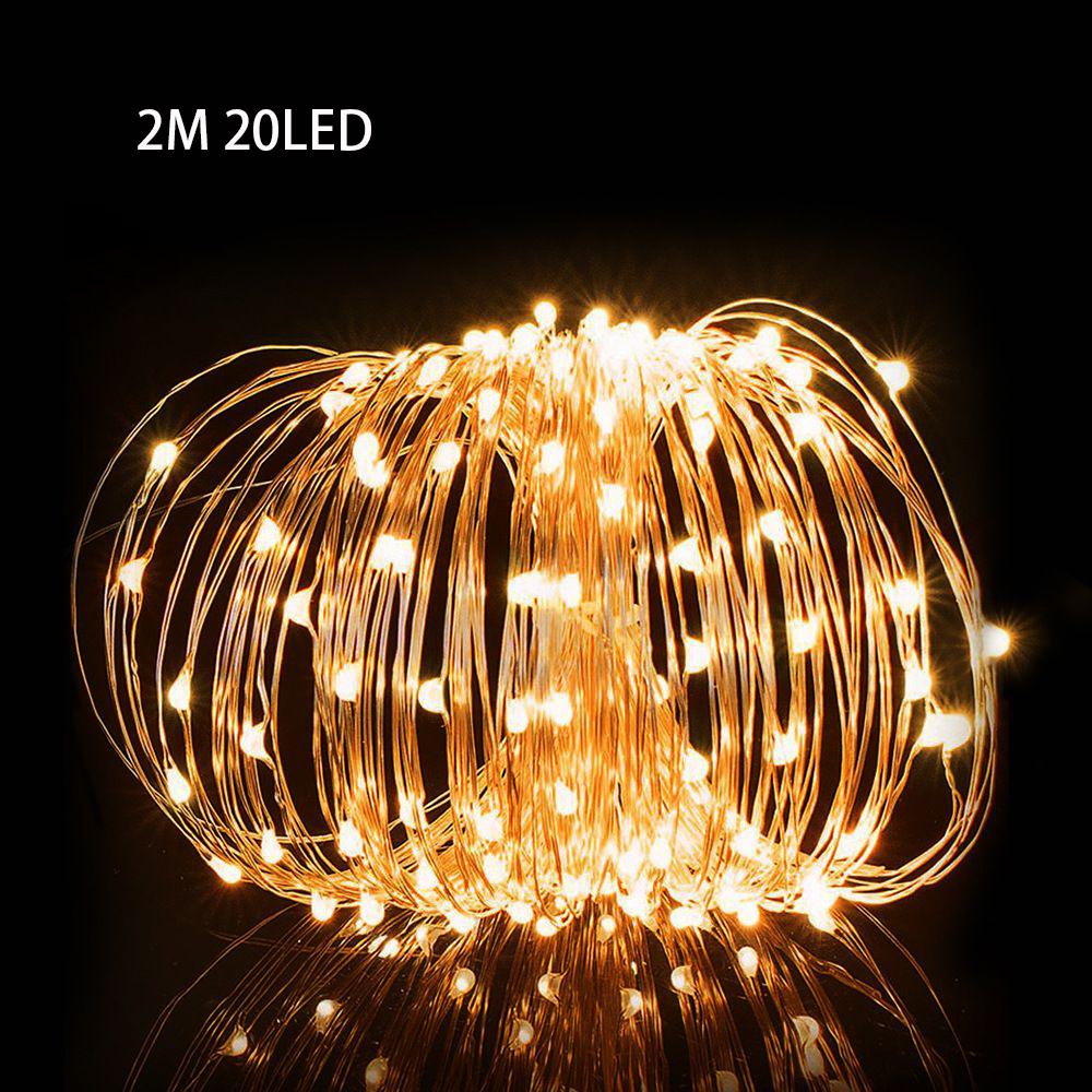 20led Hanging 2m Christmas Lights Snowflake Candy Cane Xmas Tree Powered Battery