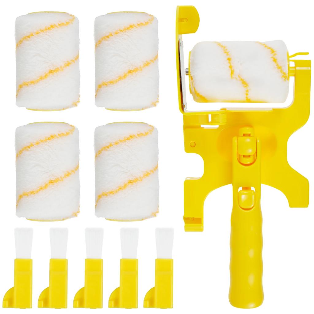 Paint Edger Roller Brush Kit Plastic Wall Paint Roller Multifunctional House Decoration Painting Brush Hand-Held Paint Edger