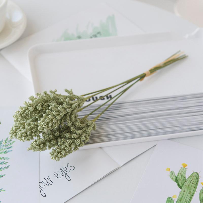 Simulation Lavender Wheat Ears & Reeds Bouquet for Wedding Photography