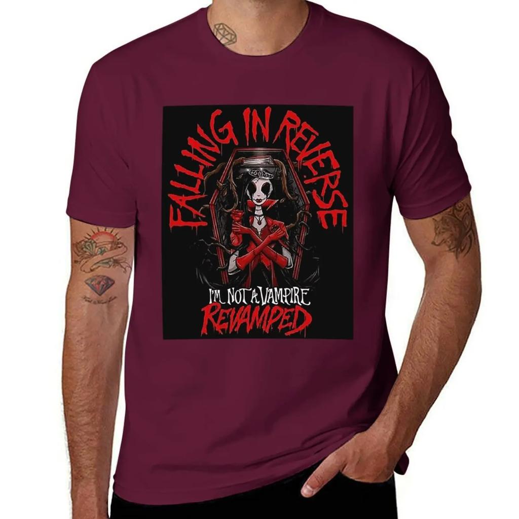 Falling In Reverse T-Shirt baggy shirts anime clothes summer tops mens champion t shirts