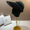 New Little Fairy Lace Sunscreen Sun Hat Summer Fashion Small Fragrant Wind Pearl Chain Sunshade Empty Top Hat Woman
