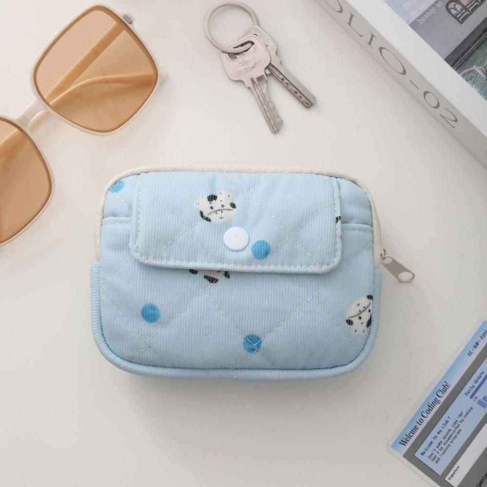 Cute Waterproof Coin Purse Multifunctional Corduroy Lipstick Organizer Makeup Bag