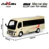 1/32 Scale Alloy Bus Model Toy with Sound and Light - Pull Back Action, Cake Decoration 