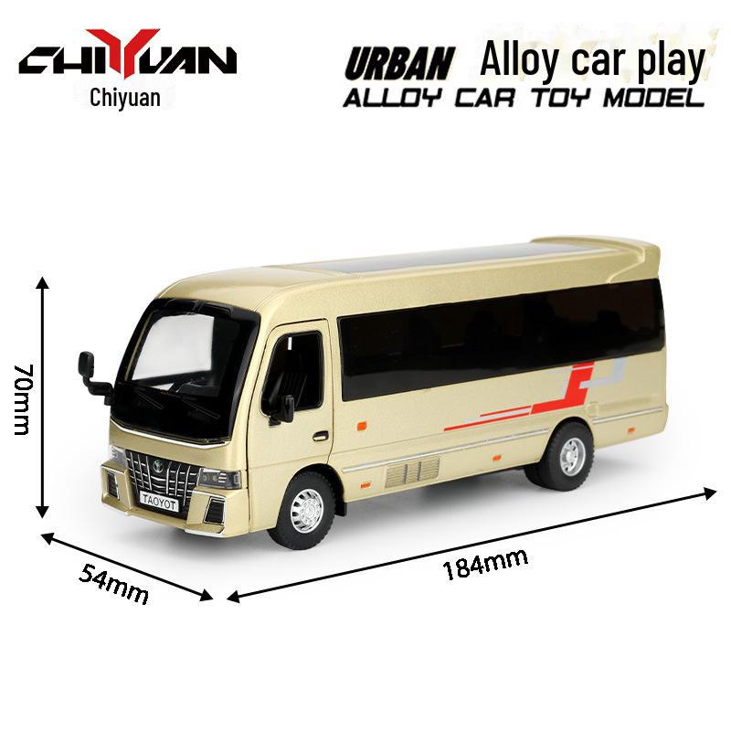 1/32 Scale Alloy Bus Model Toy with Sound and Light - Pull Back Action, Cake Decoration 