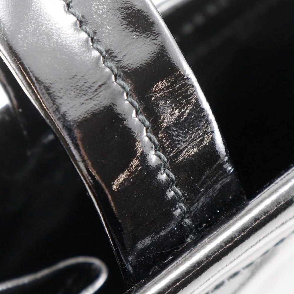 Salvatore Ferragamo Vala Handbag Black Patent Leather Women Used