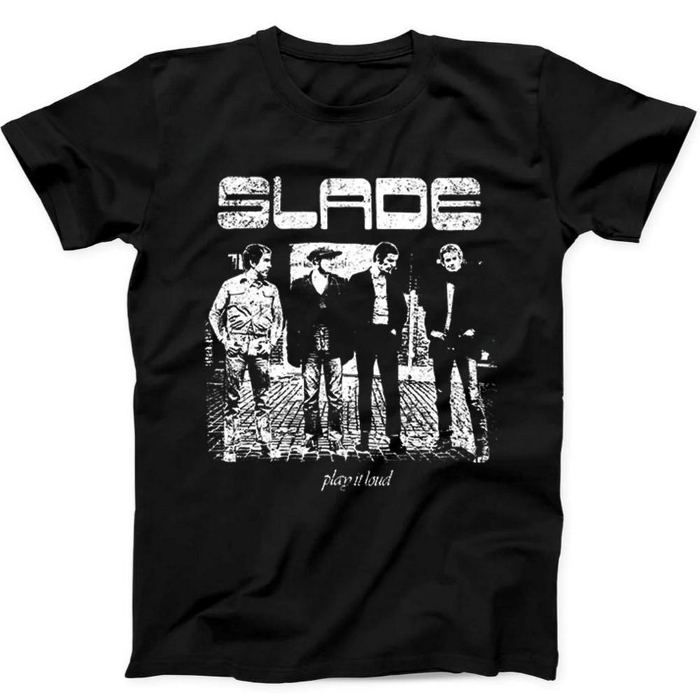 Slade Punk Rock 70s Music Gift Tee Black T Shirt 510 Unisex T-Shirt XXXL