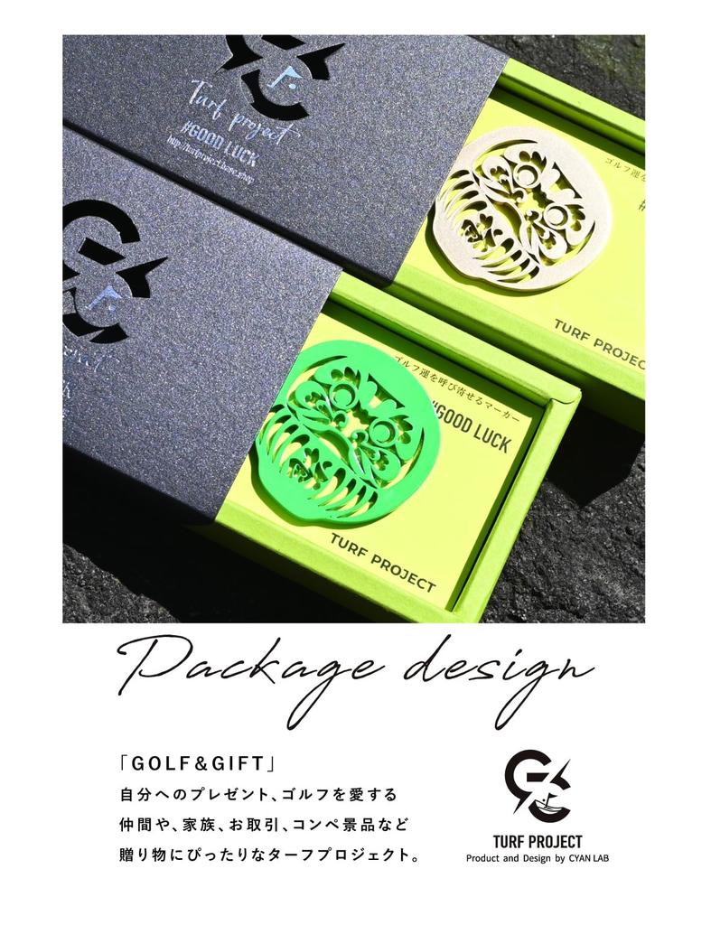 Turf Project Putter Charm Good Luck Golf Daruma Model Concentration Clip Included Gift Stainless Steel Turf Project [#GOOD LUCK] Marker, #Improves