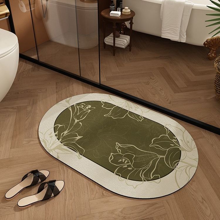 

American retro bathroom floor mat, diatom mud, water absorption, non-slip and quick-drying floor mat 40X60cm 15.7X23.6in